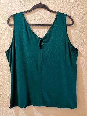 Teal Lightweight Sleeveless V-Neck Blouse Size XL